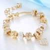 Aestify™ Luxe Crystal Heart Charm Bracelet – 18K Gold Tone