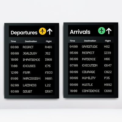 Arrive Positivity, Depart Negativity Canvas