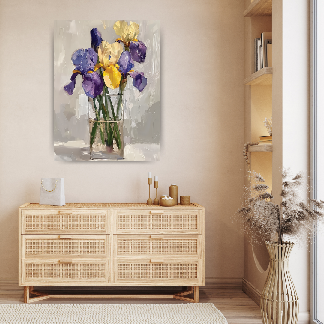 Flowers in Vase : Painting Canvas