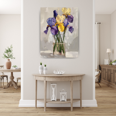 Flowers in Vase : Painting Canvas