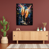 Wine Toast Brushed Painting Canvas