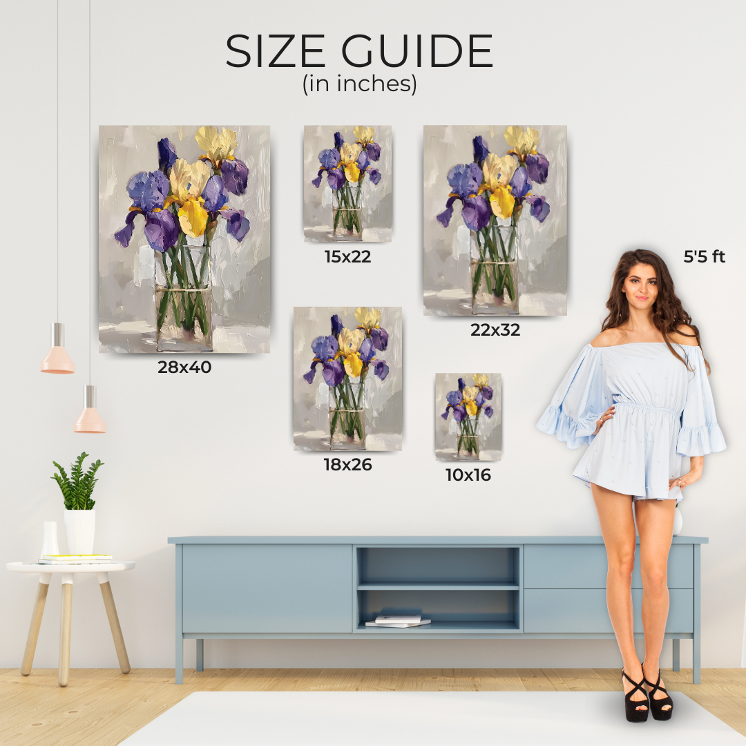 Flowers in Vase : Painting Canvas