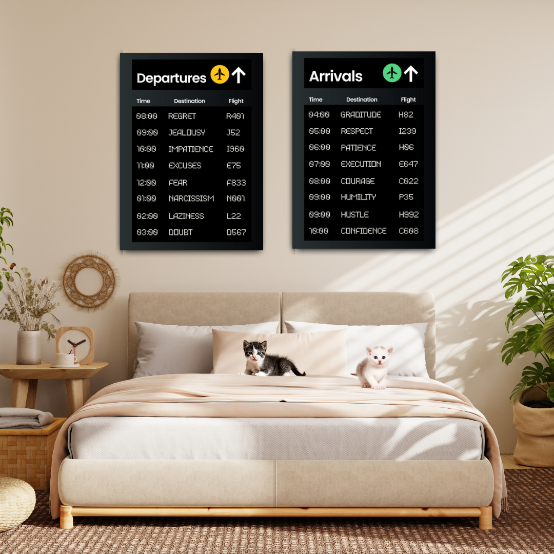 Arrive Positivity, Depart Negativity Canvas