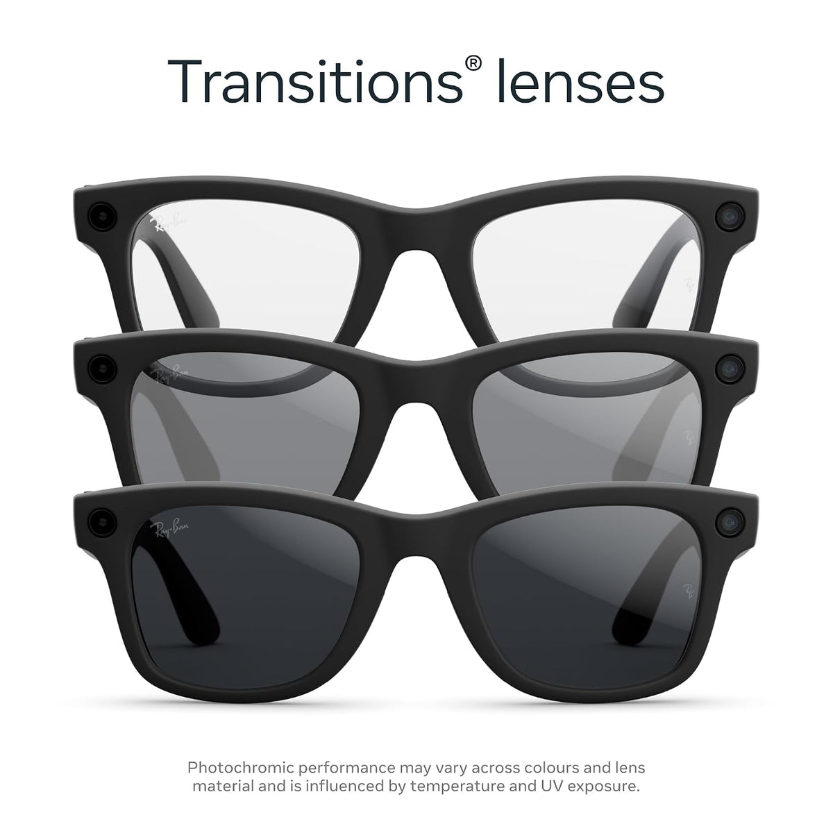 Gen 2 Smart AI Glasses for Men, Women - 2X Battery Life, 3K Ultra HD Resolution, 12 MP Ultra-Wide Camera, Audio, Video, Transitions | 1 Year Warranty | 15-Days return