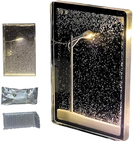 Snowy lamp Pro, Snowy Night Street lamp DIY Materials Street Flowing lamp Snowflake lamp for Family and Kids-Handmade DIY Snow Scenery Street Light, Decor for Boys and Girls (DIY Snow lamp)