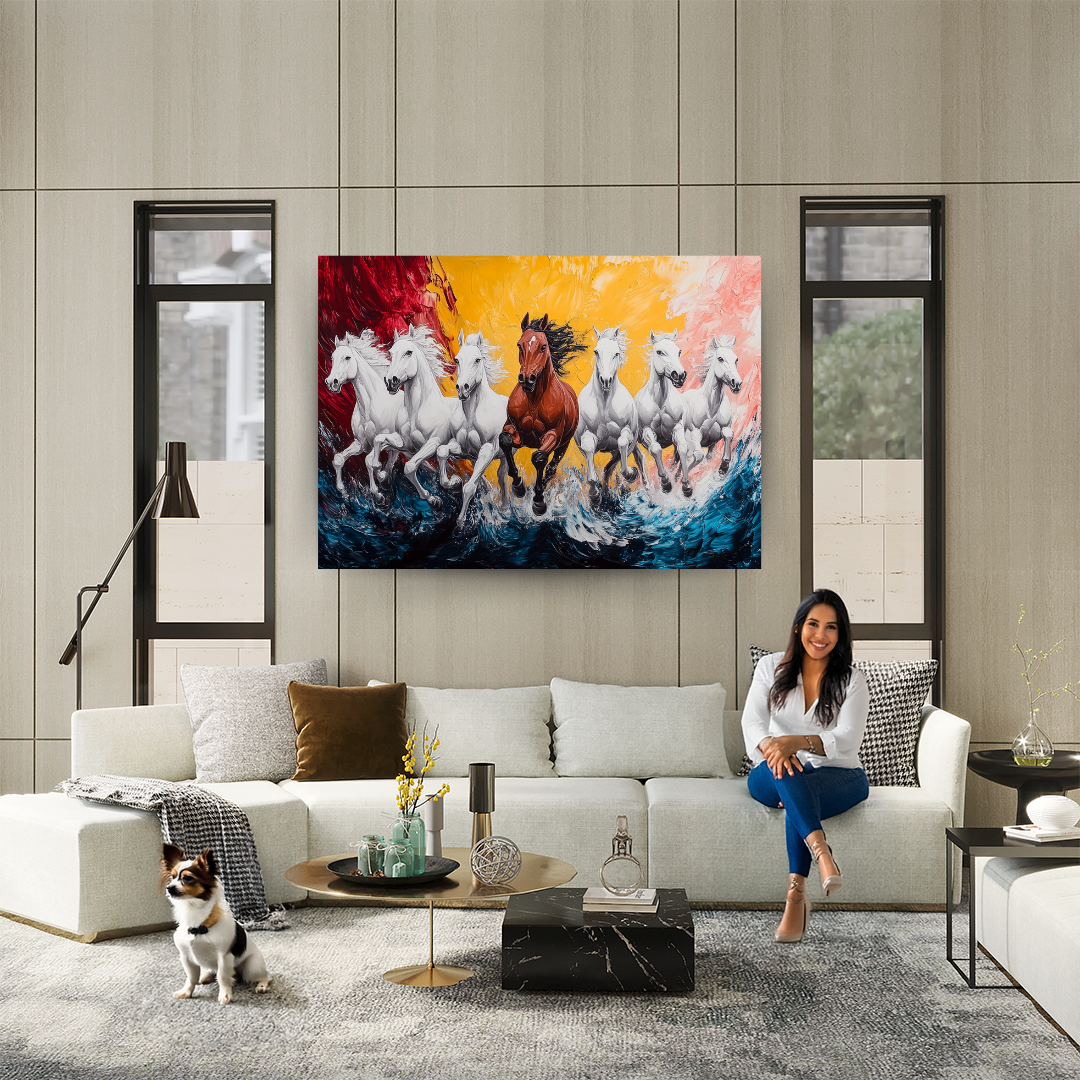 7 Horses Canvas