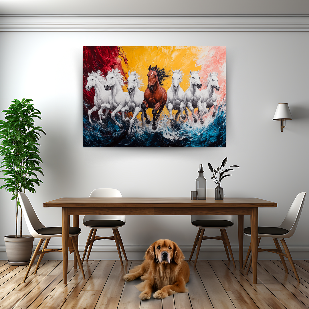 7 Horses Canvas