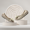 Aestify Women’s Soft Ballet Flats with Bow Detail – Elegant Cream Foldable Slip-On Shoes for Everyday Comfort