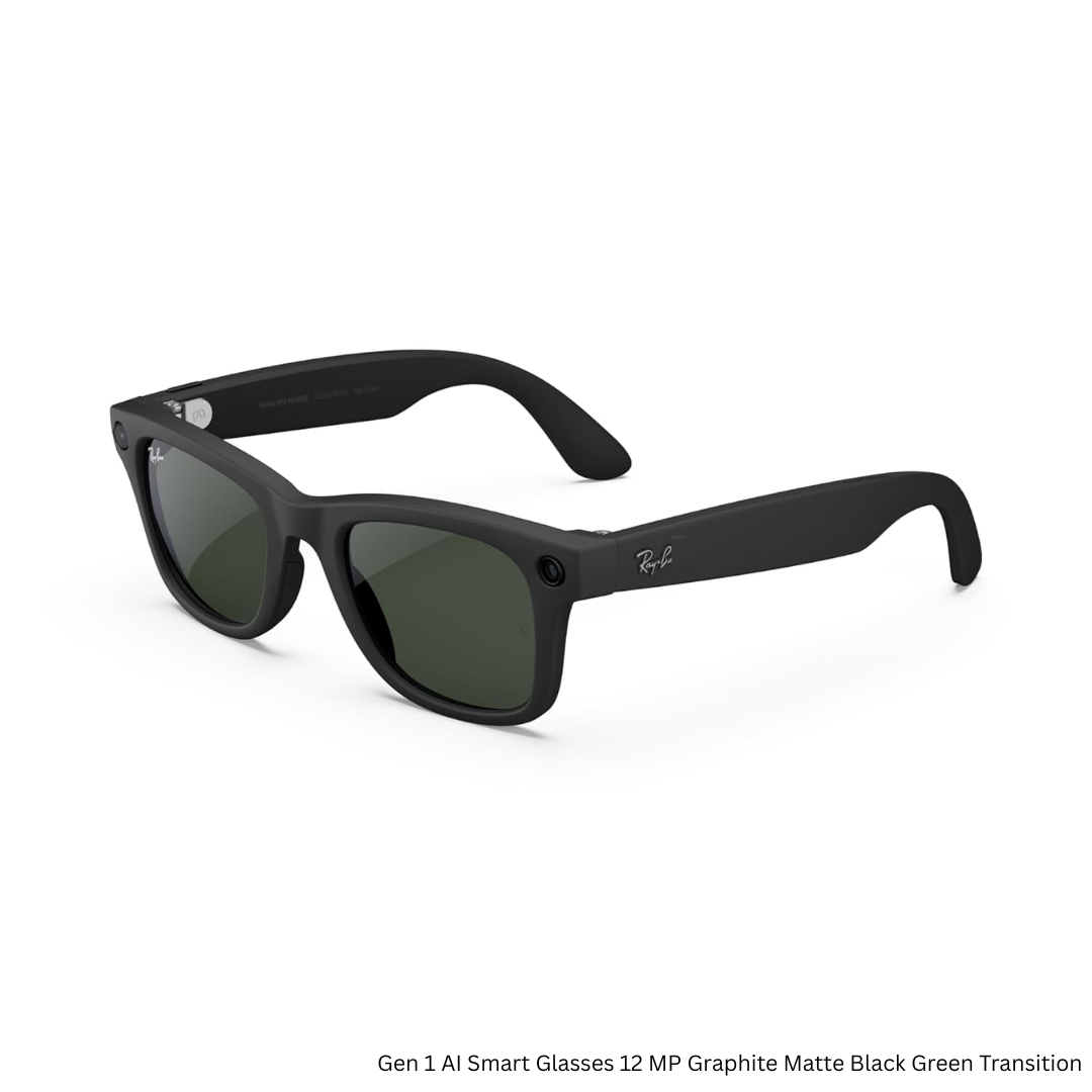 Gen 2 Smart AI Glasses for Men, Women - 2X Battery Life, 3K Ultra HD Resolution, 12 MP Ultra-Wide Camera, Audio, Video, Transitions | 1 Year Warranty | 15-Days return
