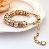 Aestify™ Gold Aura Charm Bracelet – 18K Gold Tone | Crystal CZ Beads