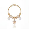 Aestify™ Crystal Bloom Charm Bracelet – 18K Gold Tone