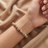 Aestify™ Gold Aura Charm Bracelet – 18K Gold Tone | Crystal CZ Beads