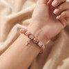 Aestify™ Rose Luxe Crystal Charm Bracelet – 18K Rose Gold Tone